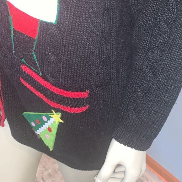Vintage Jantzen Christmas Santa Holiday Button Down Cardigan Sweater Size XL - Picture 8 of 15